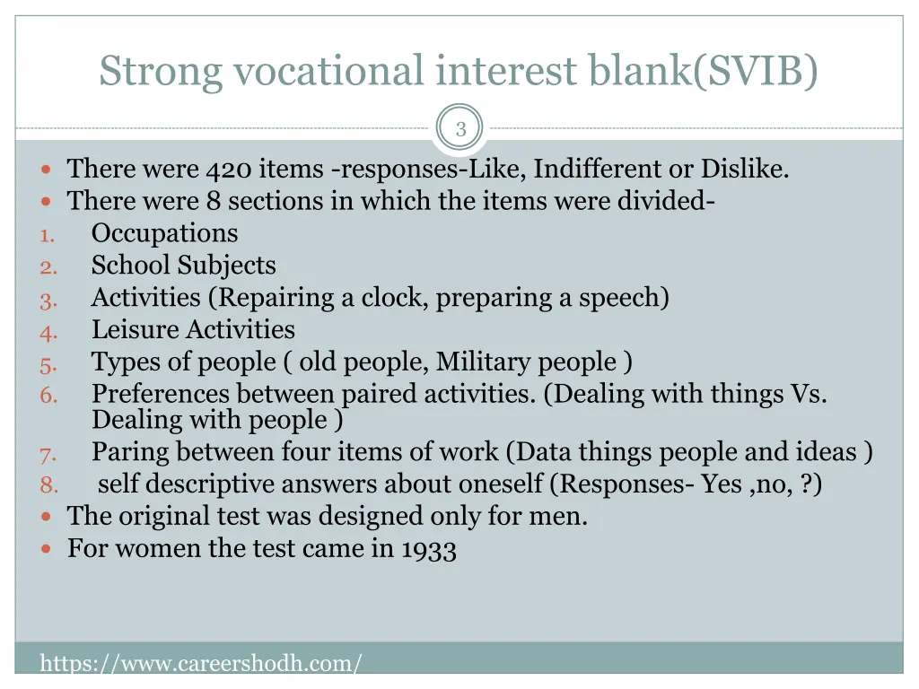 strong vocational interest blank svib