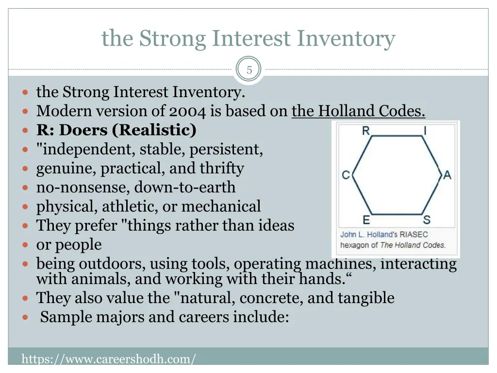 the strong interest inventory