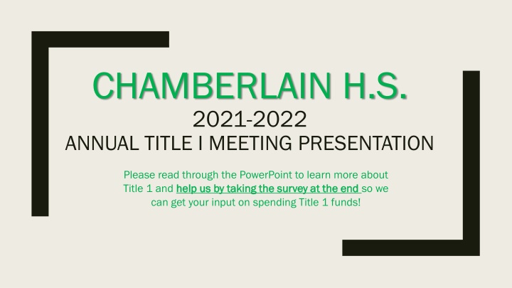 chamberlain h s 2021 2022 annual title i meeting