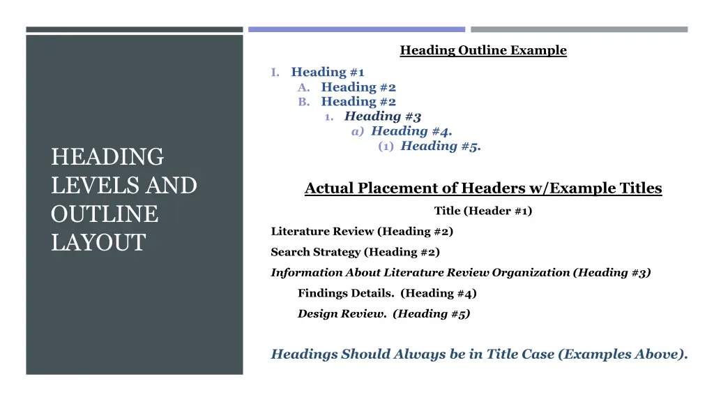 heading outline example