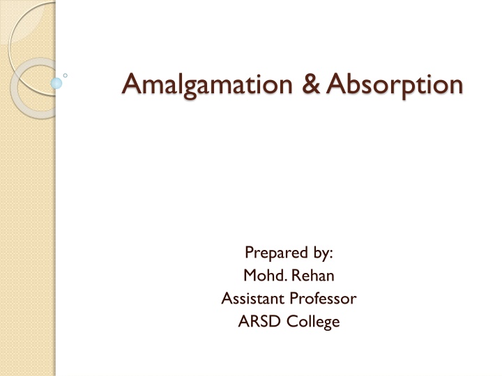 amalgamation absorption