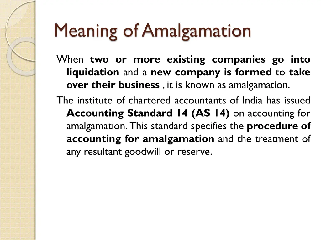 meaning of amalgamation