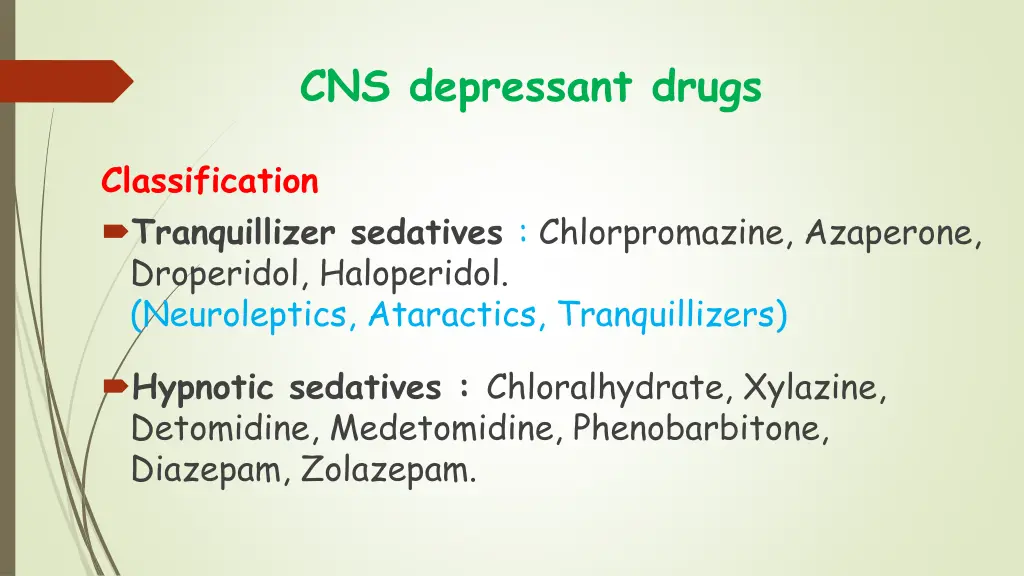 cns depressant drugs