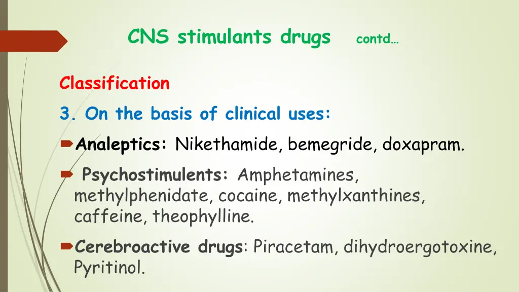 cns stimulants drugs contd 1