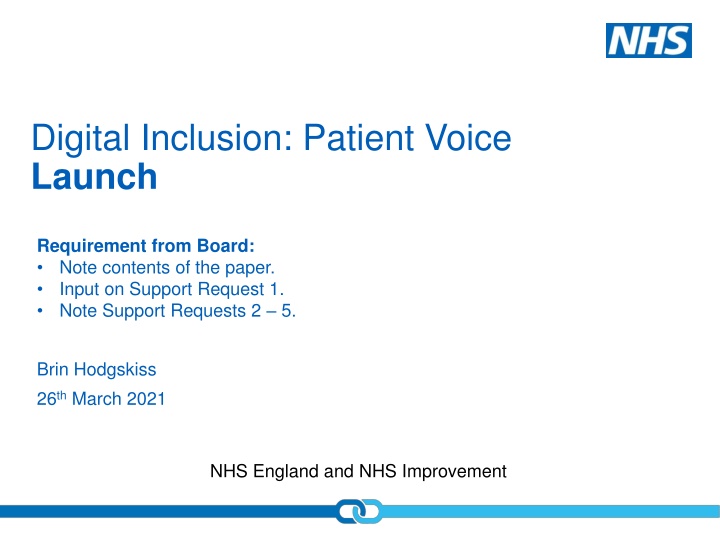 digital inclusion patient voice launch