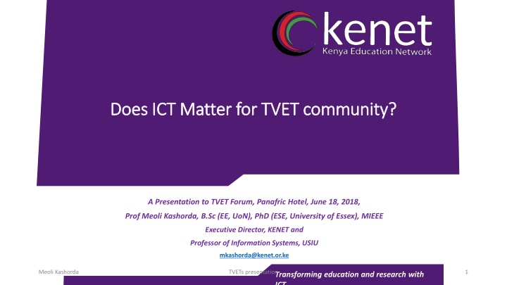 does ict matter for tvet community does