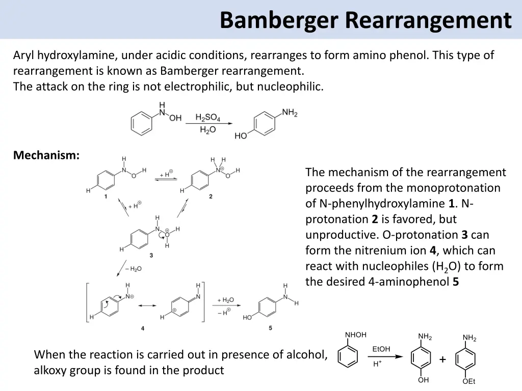 bamberger rearrangement