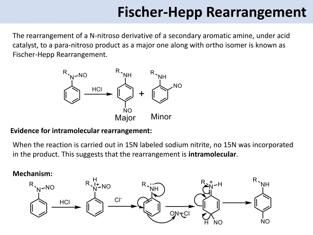 fischer hepp rearrangement