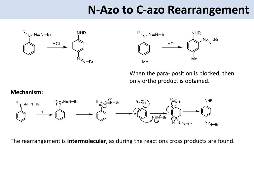 n azo to c azo rearrangement