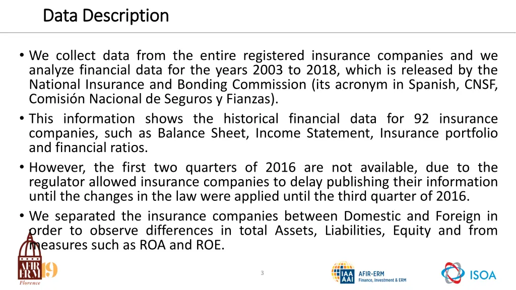 data description data description