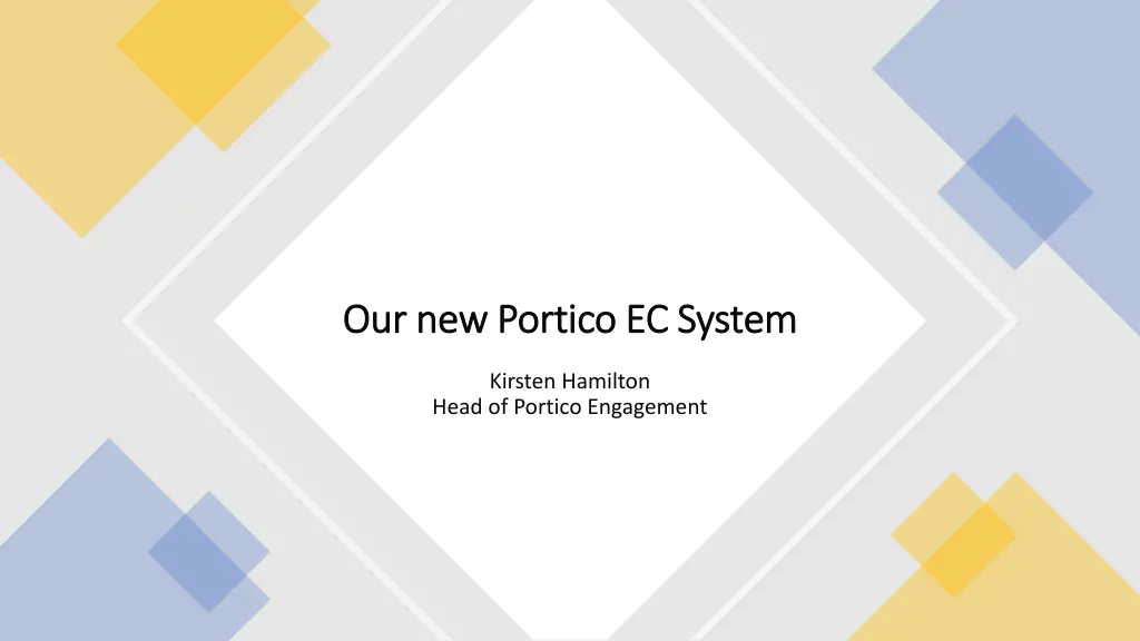 our new portico ec system our new portico