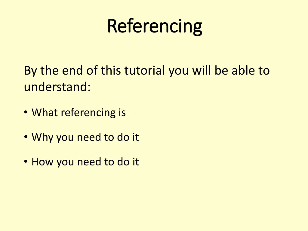 referencing referencing