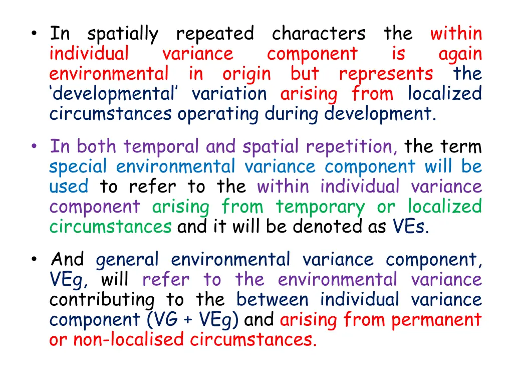 in spatially repeated characters the within