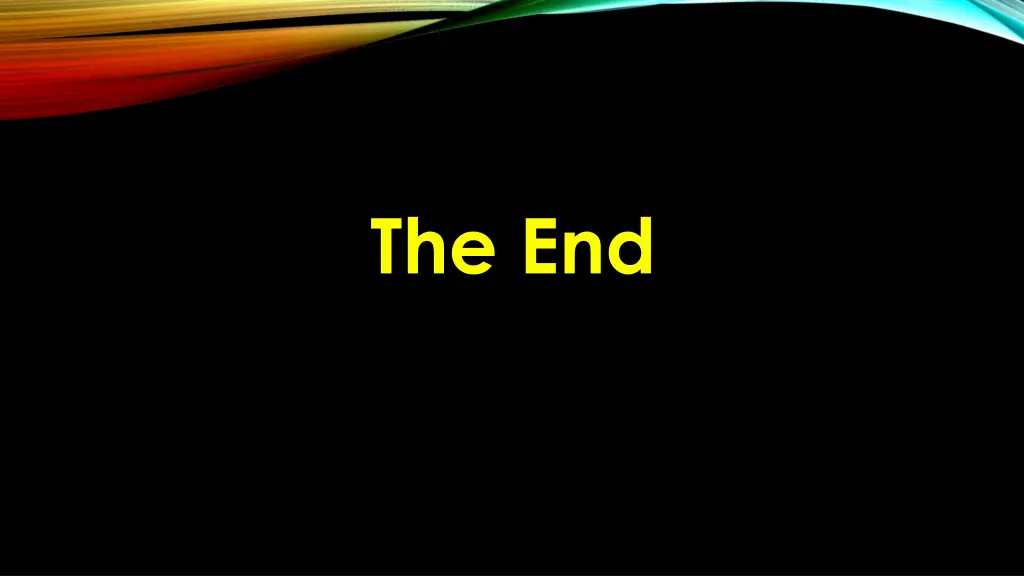 the end