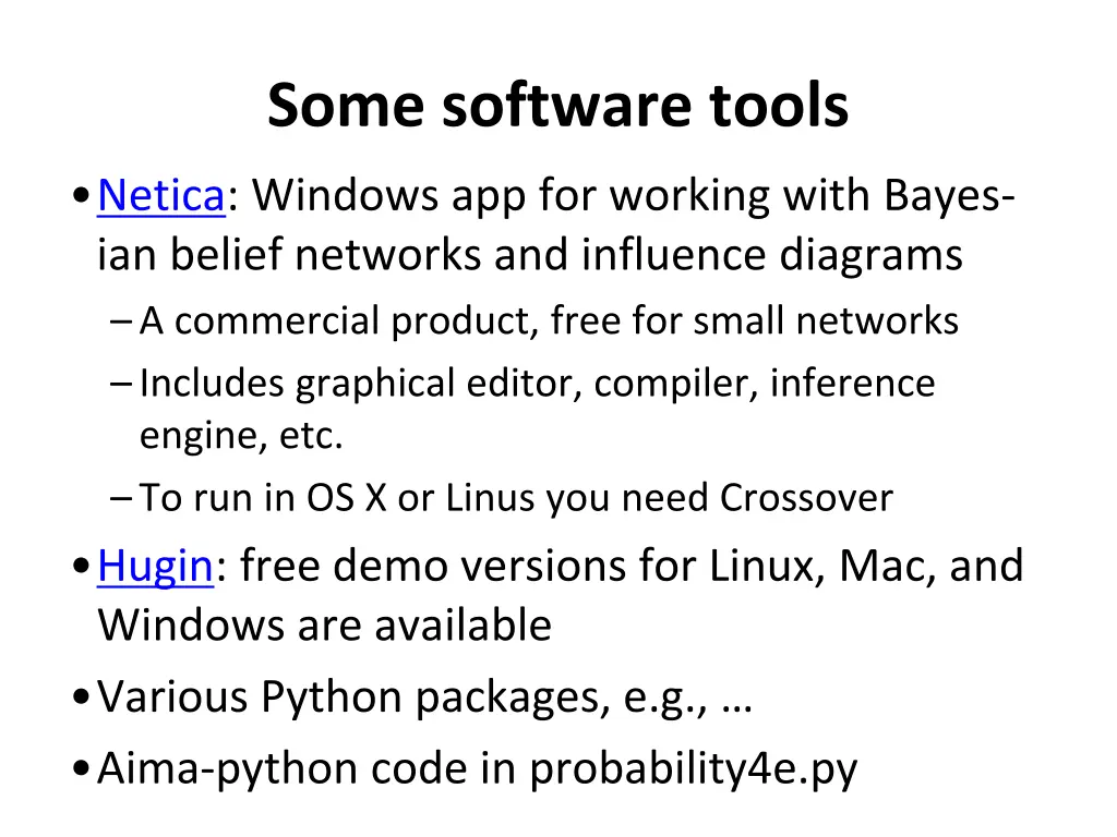 some software tools