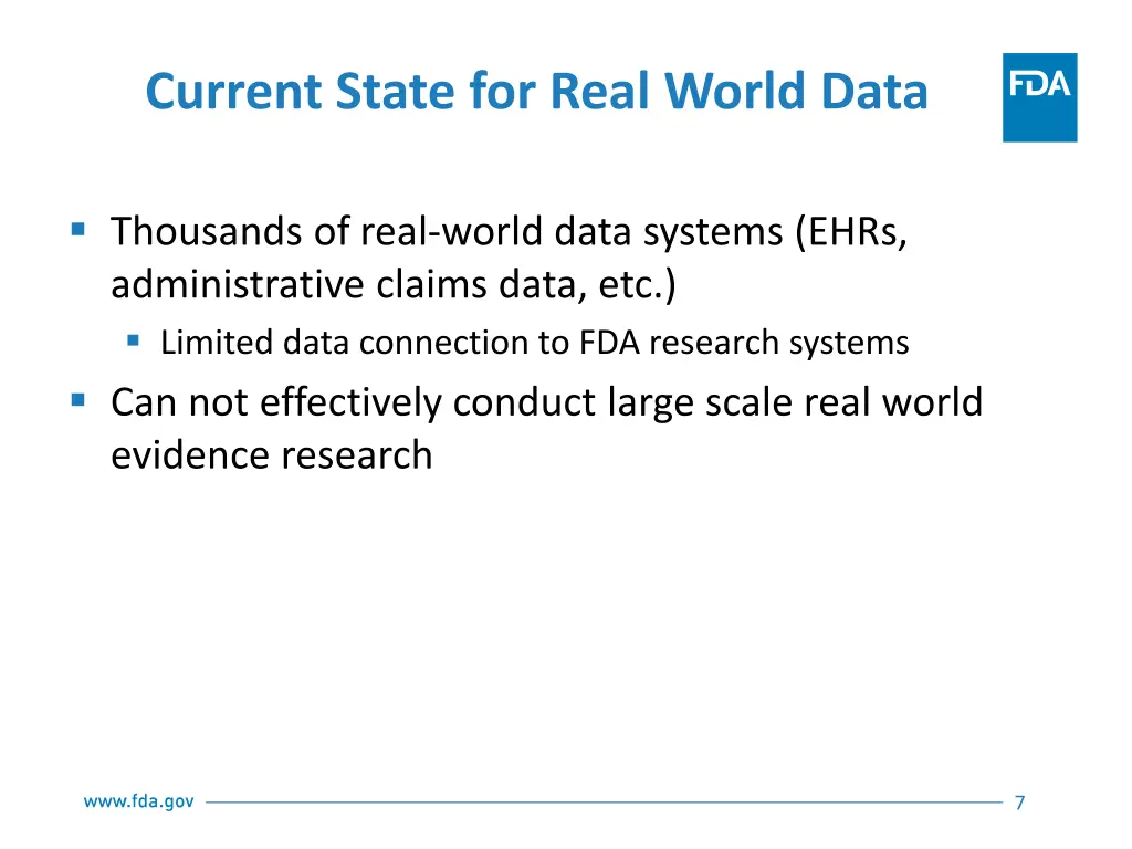 current state for real world data