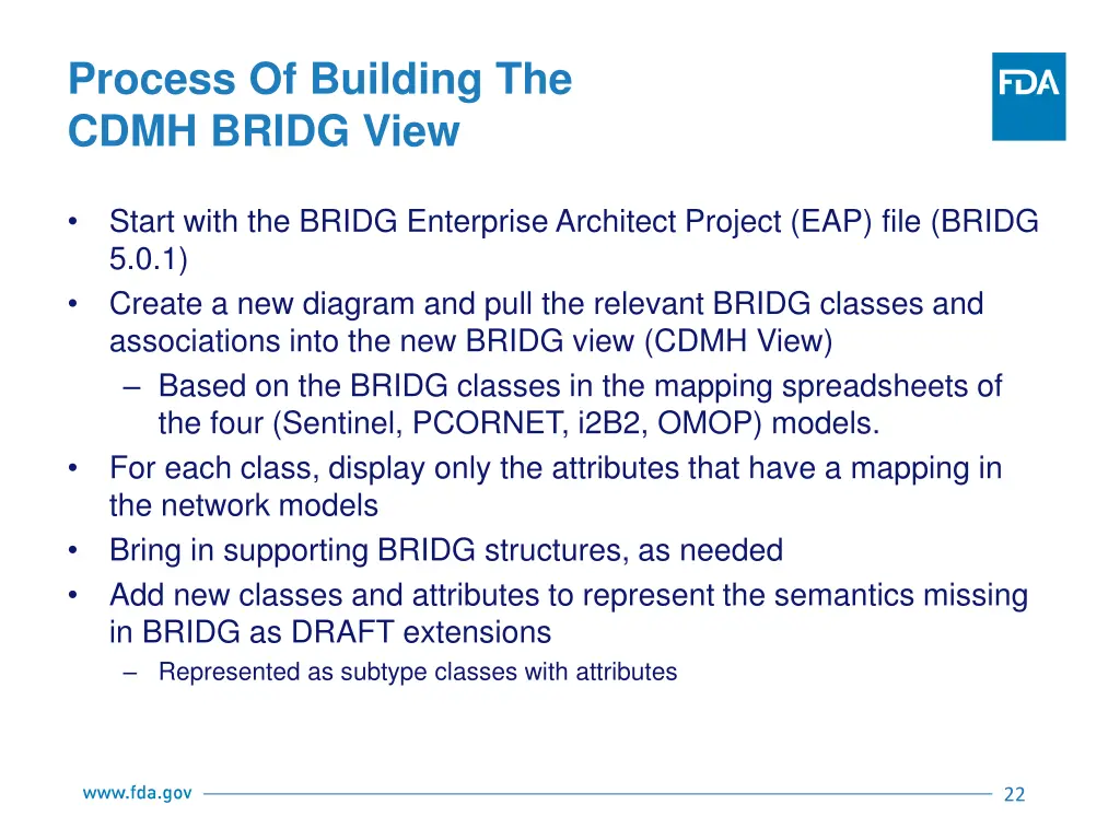 process of building the cdmh bridg view