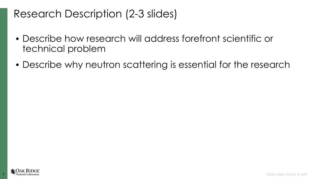 research description 2 3 slides