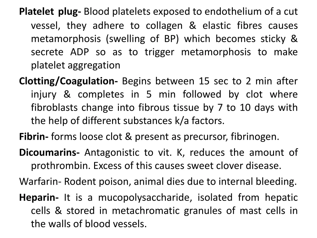 platelet plug blood platelets exposed