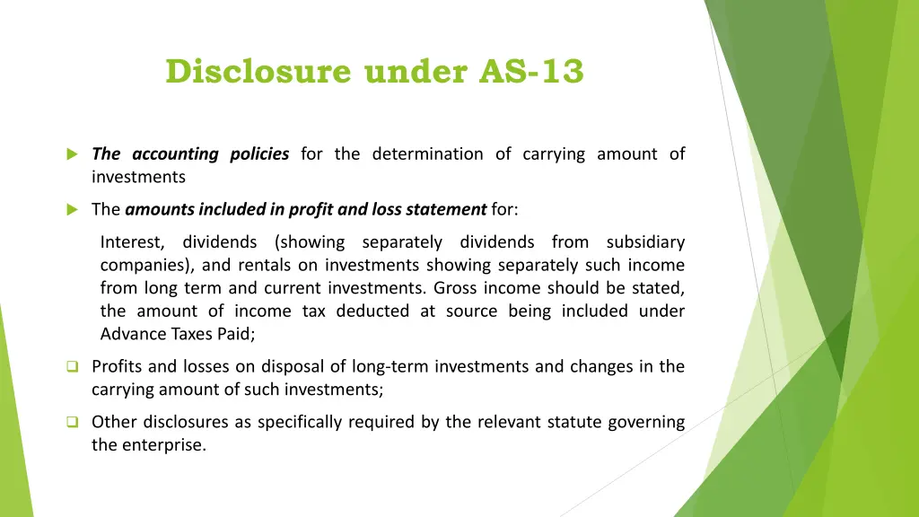 disclosure under as 13