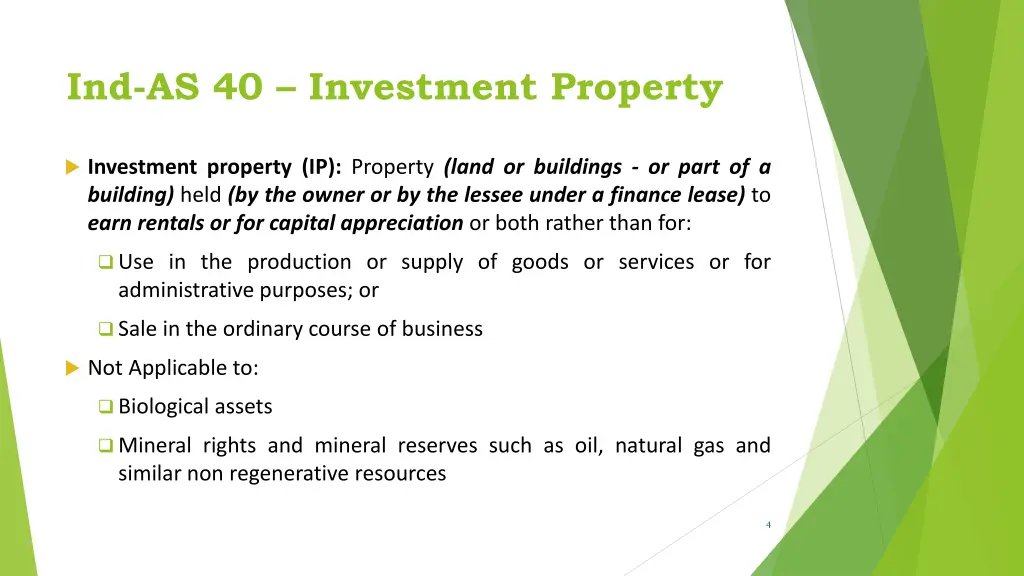 ind as 40 investment property