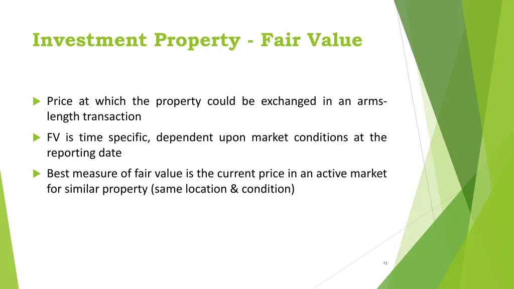 investment property fair value