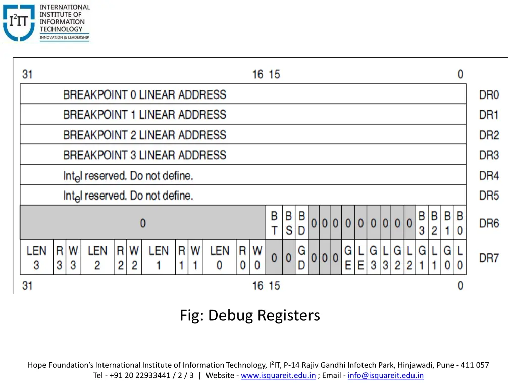 fig debug registers