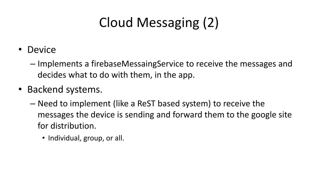 cloud messaging 2