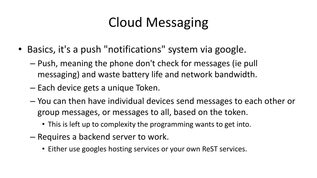 cloud messaging