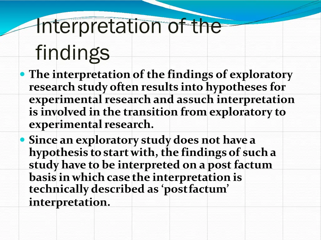 interpretation of the findings the interpretation