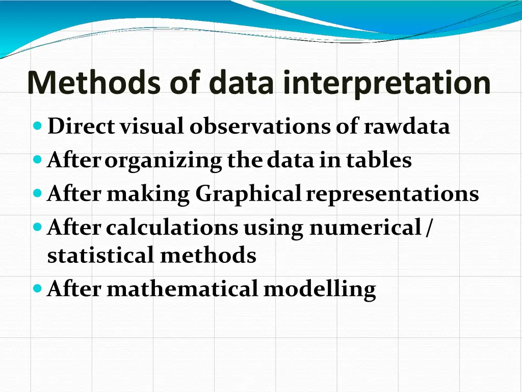 methods of data interpretation