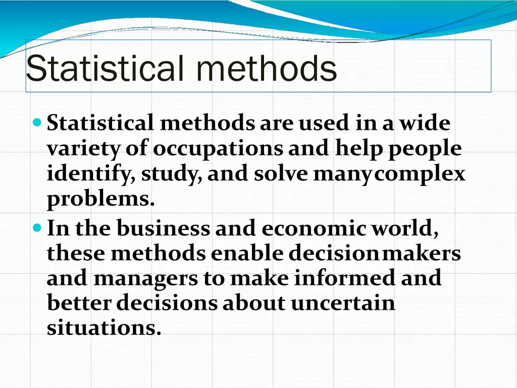 statistical methods