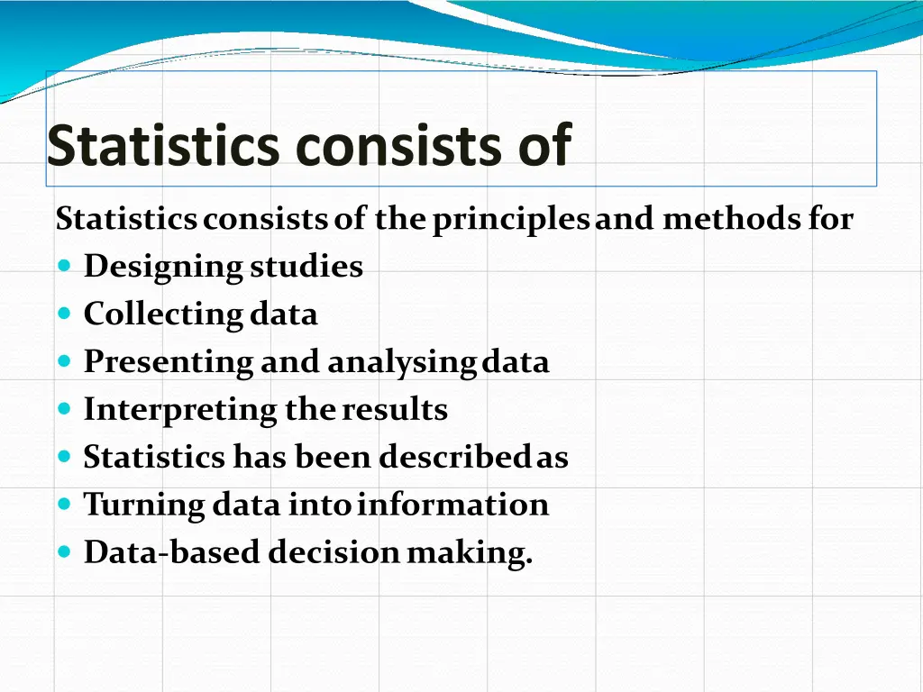 statistics consists of