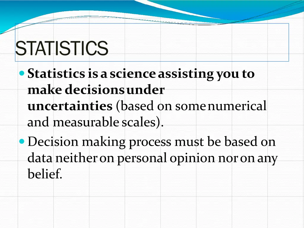 statistics