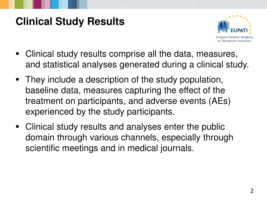 clinical study results