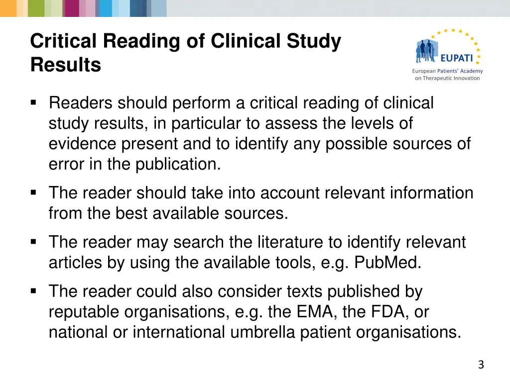 critical reading of clinical study results