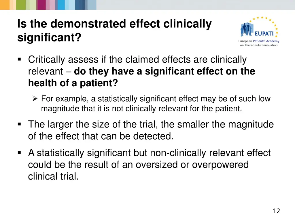 is the demonstrated effect clinically significant