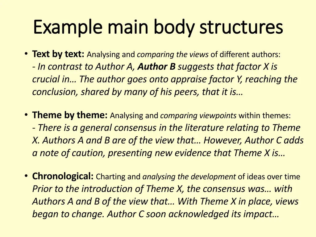 example main body structures example main body 1