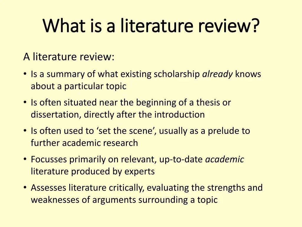 what is a literature review what is a literature