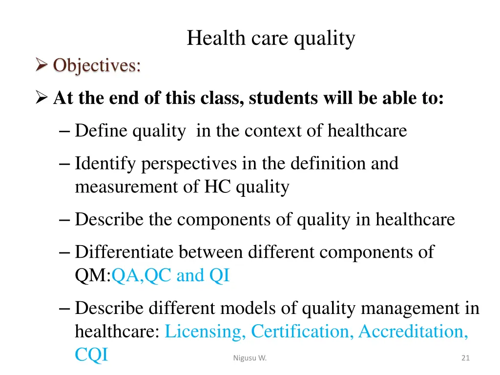 health care quality