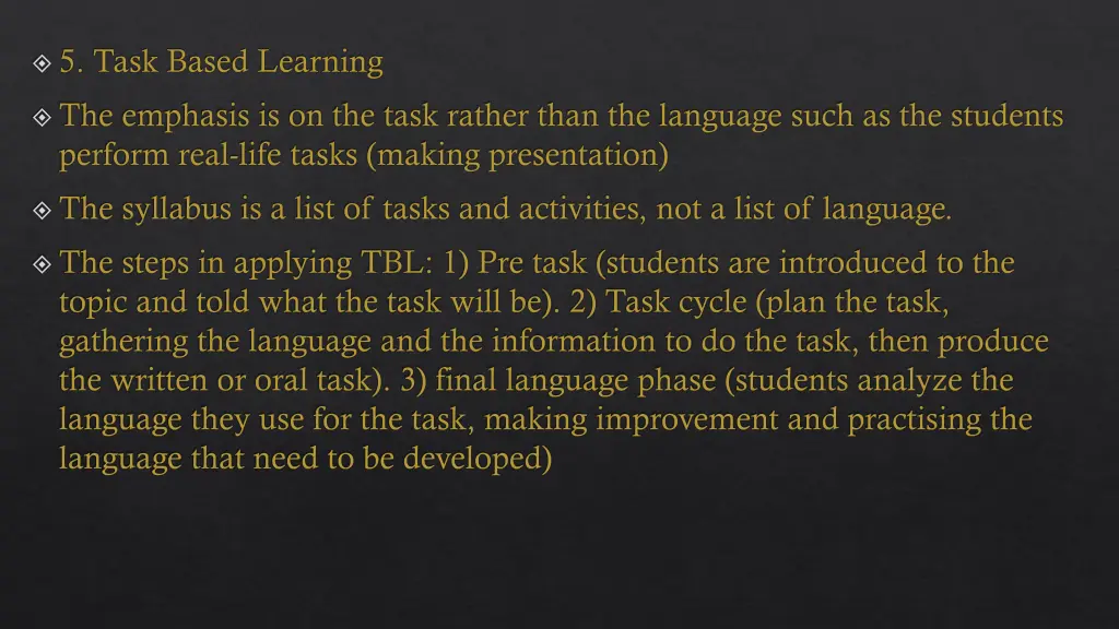 5 task based learning