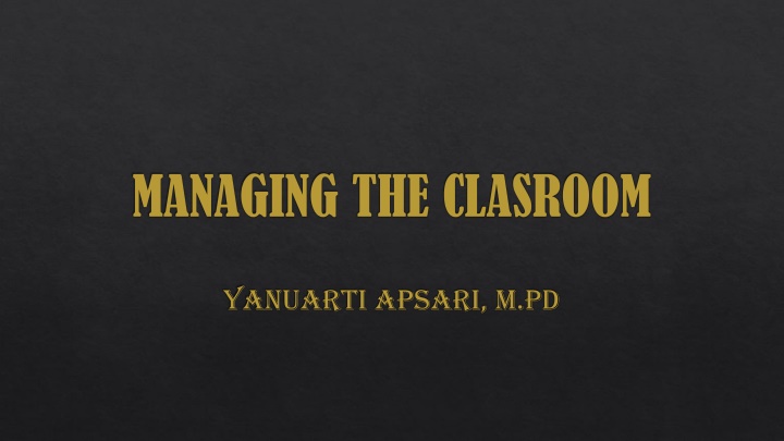 managing the clasroom