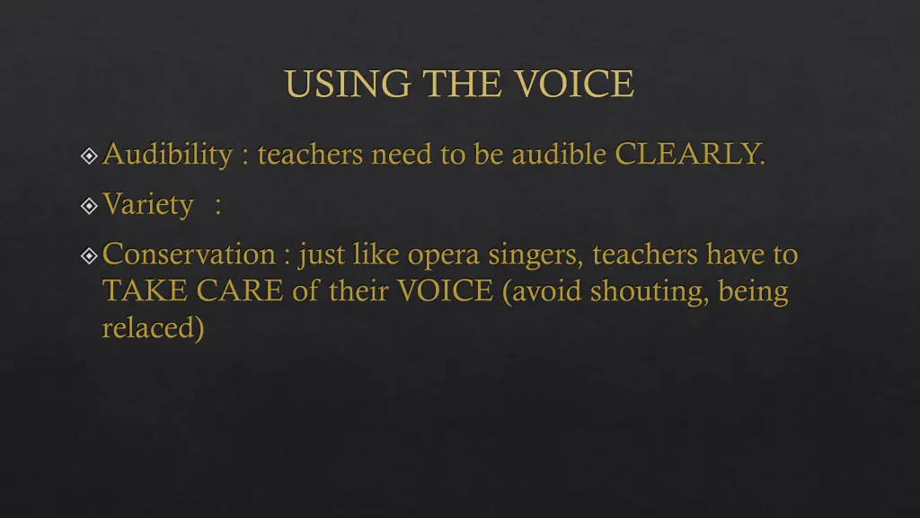 using the voice