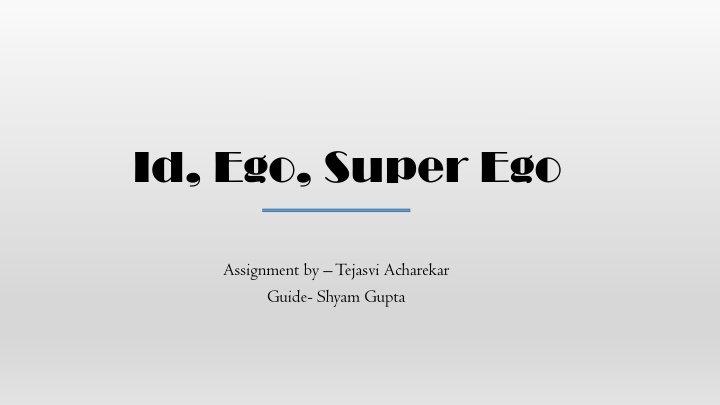 id ego super ego