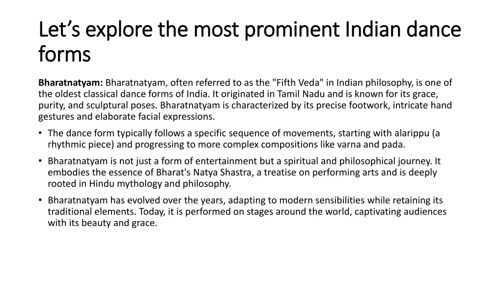 let s explore the most prominent indian dance