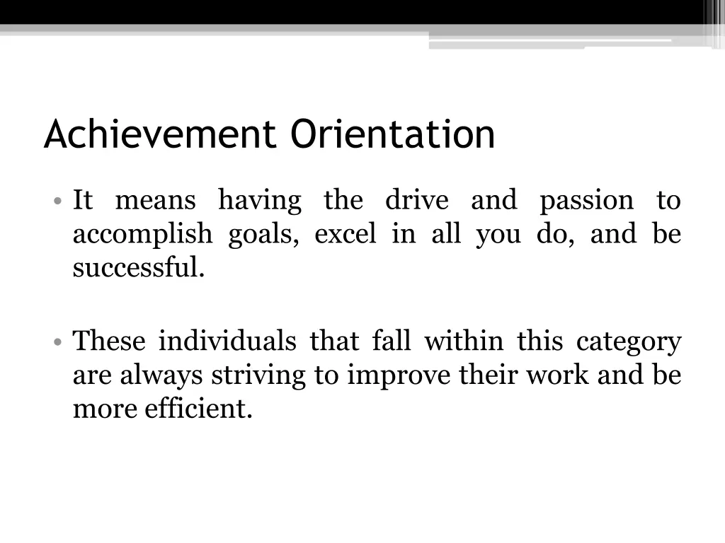 achievement orientation 1