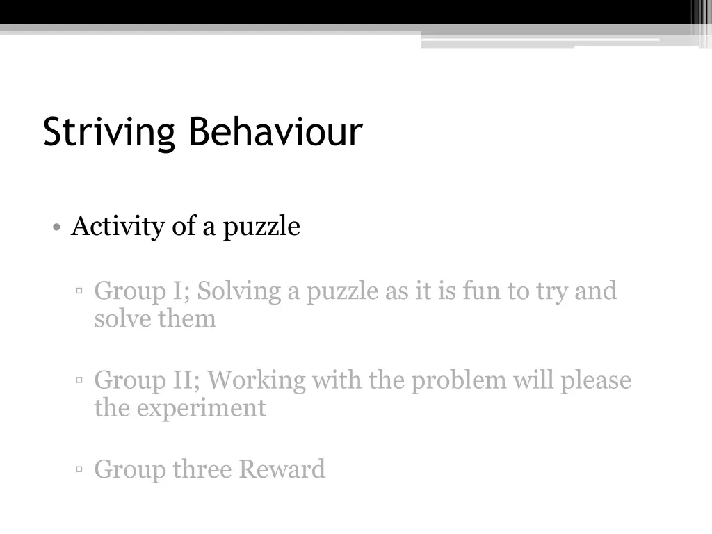 striving behaviour