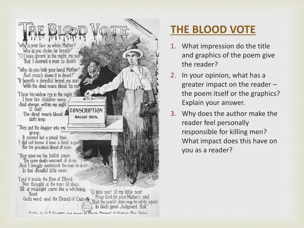 the blood vote