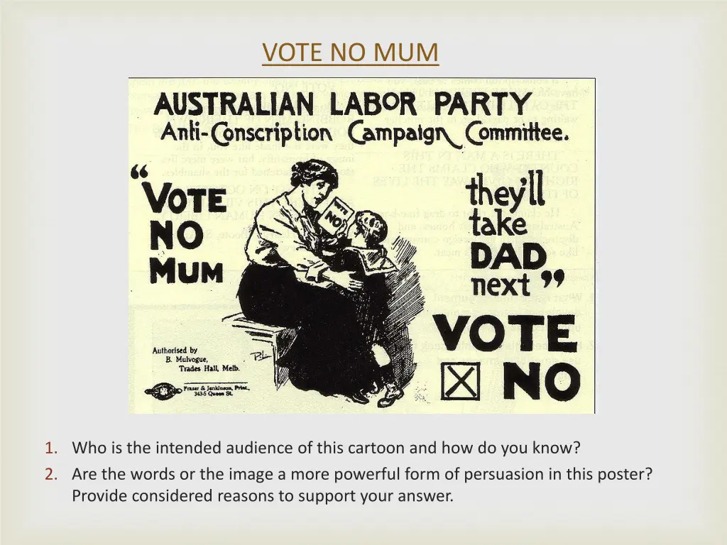 vote no mum