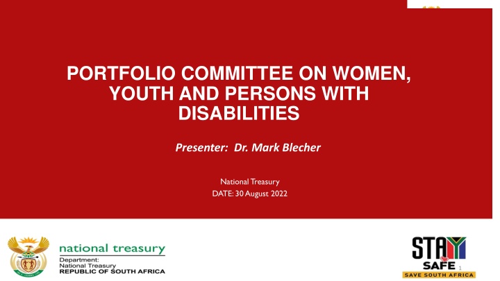 portfolio committee on women youth and persons